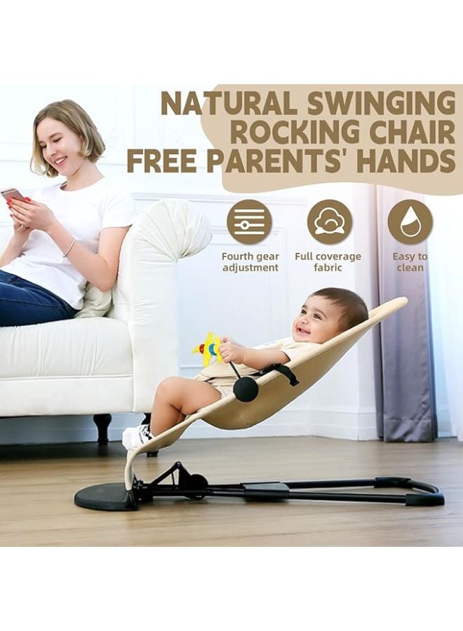 ماس كرسي هزاز للأطفال مع ألعاب معلّقة – مريح وآمن للنوم واللعب - Image 4